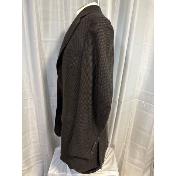 Brioni Palatino Blazer Men's 42L Cashmere 3-Button Brown Black Houndstooth - Picture 9 of 11